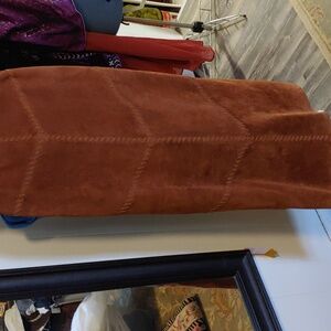 Leather(suede)vintage maxi skirt